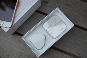 Inside the box are the iPhone's accessories