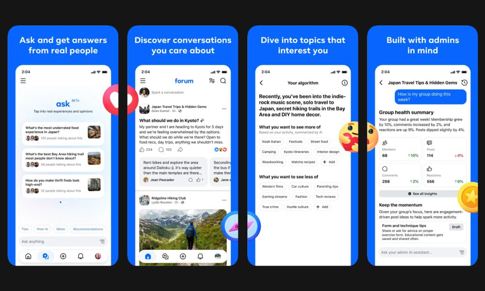 Meta quietly launches Forum app for Facebook Groups